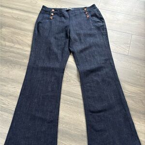 Boden Southampton Sailor Pant Denim Wide Legged Flare Jeans Size 14